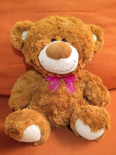 Tierno Oso Osito Peluche Con Moño Chinda 26 Cm. Muy Poco Uso