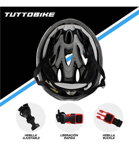 Imagen 4 de 10 de Casco Bicicleta Ruta Y Montaña Luz Led Y Visor Ciclismo Monk