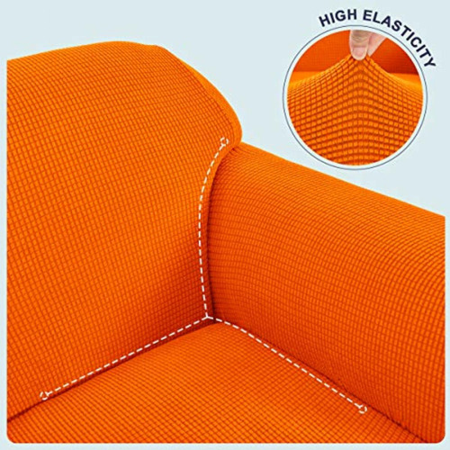 Subrtex Jacquard Funda Para Sofá, Anaranjado, Silla, 1, 1