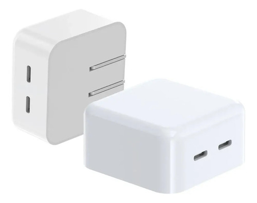 Turbo Cargador 35w Dos Puertos Usb C Cubo Para Apple Android