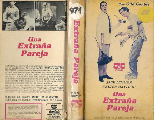 Una Extraña Pareja Vhs Jack Lemmon Walter Matthau