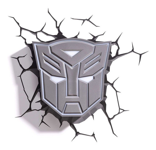 Luminaria 3d Light Fx Transformers Escudo Autobots