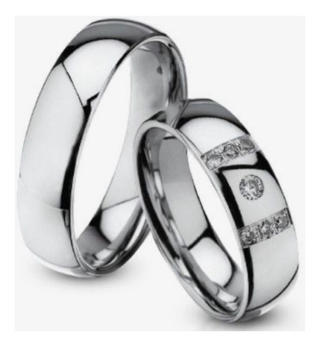Par Par Anillos De Plata 925ley 6mm Argollas Confort Fit Blanco Tallas Del 4 Al 16
