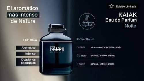 Perfume Natura Kaiak Noite Eau De Parfum Aromatico 100 Ml