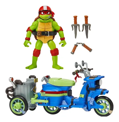 As Tartarugas Ninja Caos Mutante Raphael Moto Com Garupa