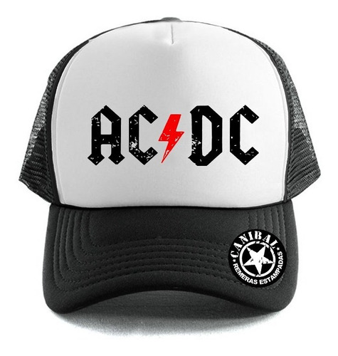 Gorras Trucker Acdc Logo Remeras Estampadas Canibal