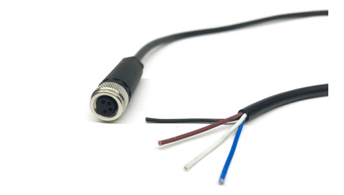 Cabo Para Sensor 5 Metros Conector Reto Femea M8 4 Pinos 4 F