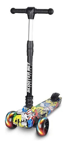 Patinete Scooter Grafitado - Regulável - Suporta 50kg - Zoop