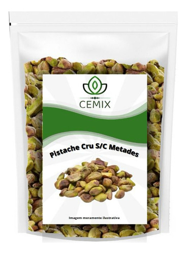 Pistache Sem Casca Cru Metades Premium Cemix 1kg