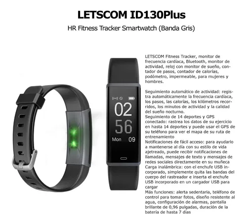 Letscom id130plus hr fitness tracker sale