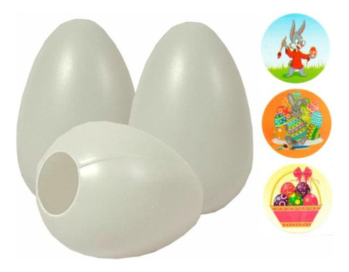 Casquinhas Ovo Páscoa Ovinhos Plástico Para Pintar Kit C/60