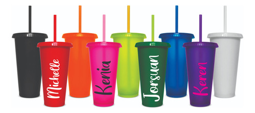 24 Vasos Con Nombre 24 Onzas Personalizados Reutilizables