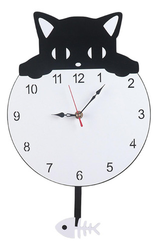 Reloj De Gato Reloj De Pared Que No Hace Tictac Lindo Gato Q