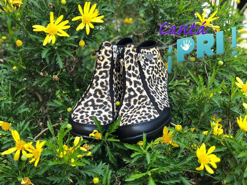 Zapatillas Tipo Botitas Cierre Diseño Urbano Animal Print