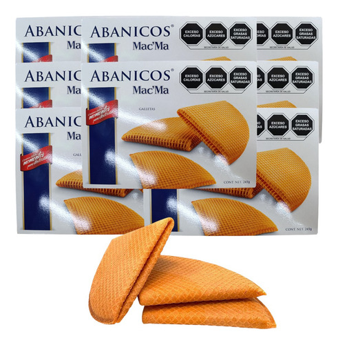 Abanicos Galletas Wafer 7 Cajas De 245g Mac Ma