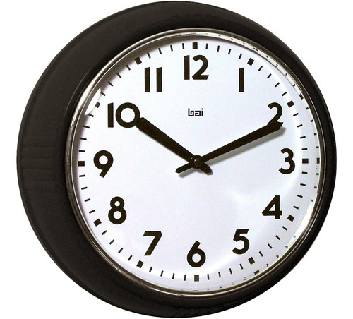 Reloj De Pared De La Escuela Bai, Negro