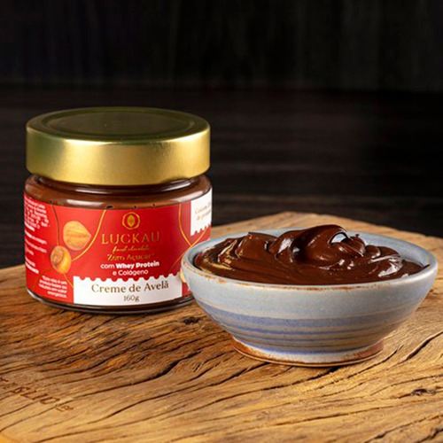 Imagem 3 de 8 de Creme De Avelã Zero Açúcar Diet Luckau 160g