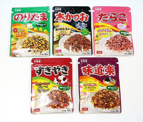 Marumiya Furikake Condimentos De Arroz Japones, 5 Paquetes (