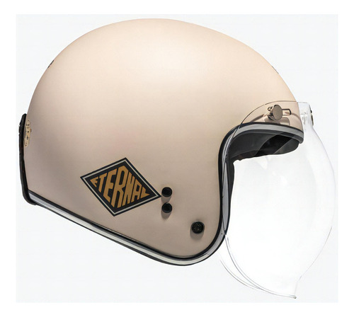 Capacete Moto Bieffe B-45 Eternal Custom Com Acessórios Cor Off White Fosco Tamanho do capacete 58