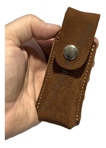 Imagen 2 de 8 de Cortaplumas Opinel Acero Al Carbon Nº9 + Funda Gamuza Origin