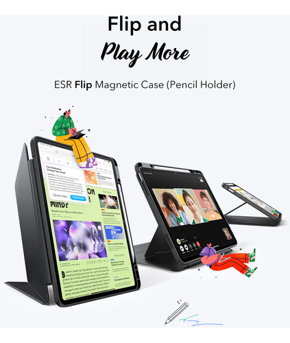 Carcasa Funda Esr Para iPad Air Flip Hybrid M3 M2