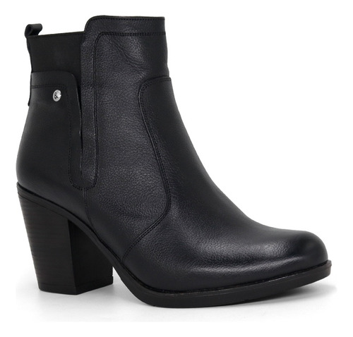 Botin Casual De Cuero Par&ss Ja24-bt174 Negro