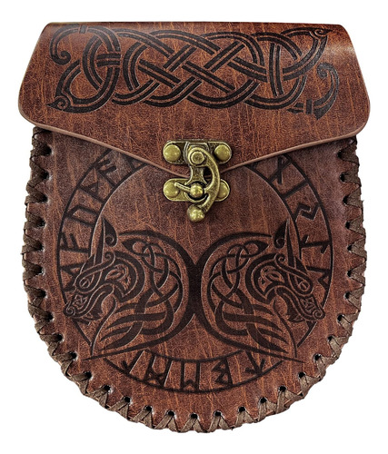 Estuche Para Cinturón De Cuero Estuche Vikingo Medieval Estu