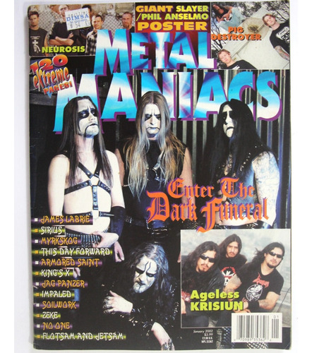 Gusanobass Revista Metal Maniacs Ene 02 Dark Funeral Poster