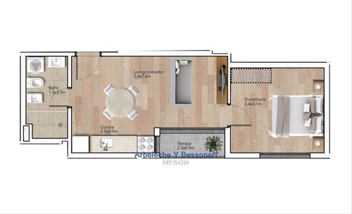 Imagen 9 de 14 de La Blanqueada! Estrene 2023 ! Apartamentos 1 Dormitorio!!
