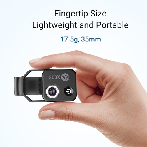 - Microscopio Portátil Universal 200x Con Luces Led, Ajuste