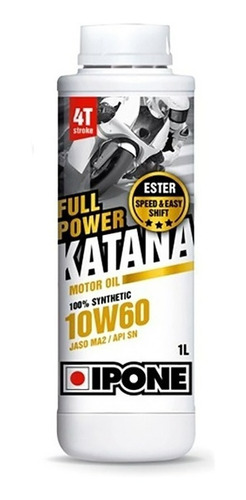 Aceite Sintético Moto Katana Full Power 4t 10w60 Ipone
