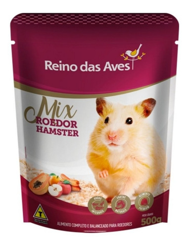 Ração Reino Das Aves Para Roedores Gold Mix Hamster 500g