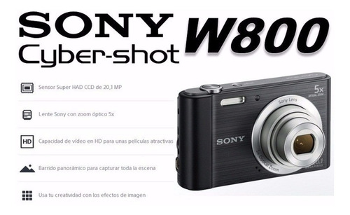 Cámara Sony Dsc W800 20.1mp Con Zoom Óptico 5x Original Neg