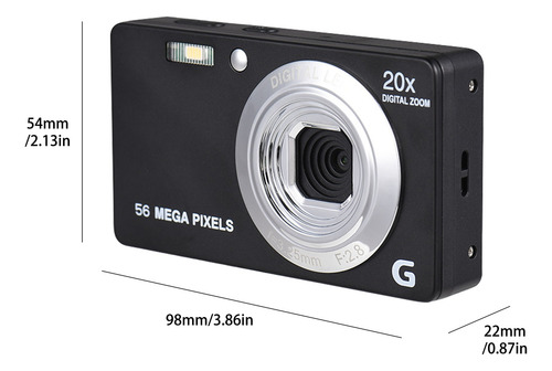 Cámara Digital Portátil Tft De 2,7 Pulgadas, 56 Mp, 4k, Ultr