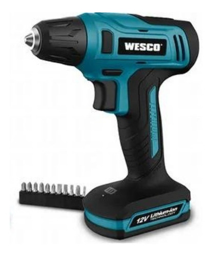 Imagem 2 de 5 de Parafusadeira Furadeira A Bateria 12v Ws2555k Wesco + 16pçs