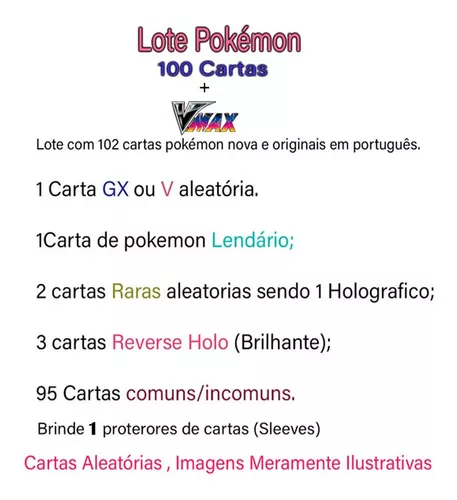 Lote Pack Pokémon 50 Cartas Aleatórias E Pokémon V Garantido - Ri