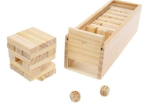We Games Torre Apilable De Bloques De Madera, Juego De Apila