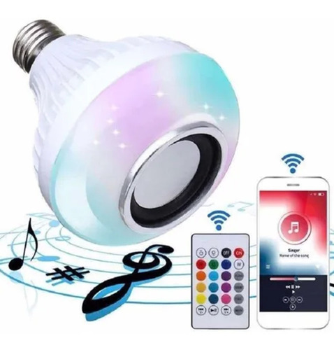 Bombillo Parlante Bluetooth Led Multicolor Rgb Control Remot