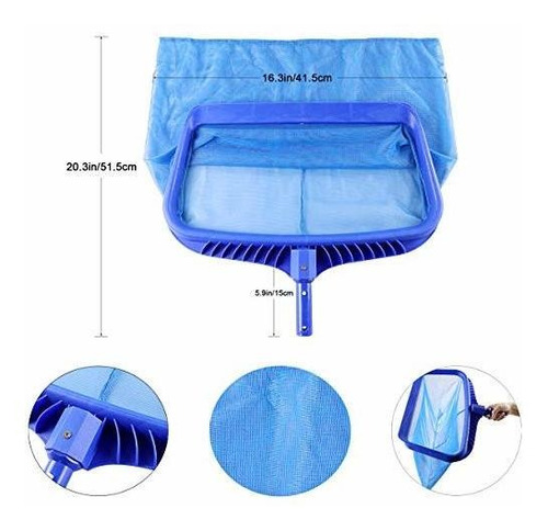 Imagen 3 de 8 de Topnew Red De Limpieza Para Piscina Y Piscina De Malla Fina,