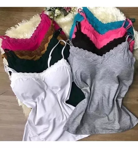 Kit De 3 Blusas Femininas Com Bojo Estica No Corpo Atacado