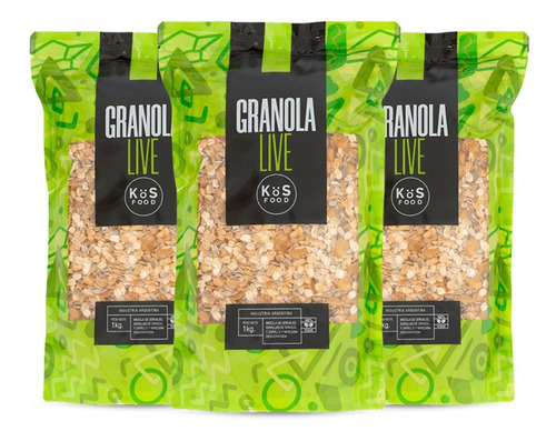Granola Live Kos Food 1 Kg - 3 Unidades