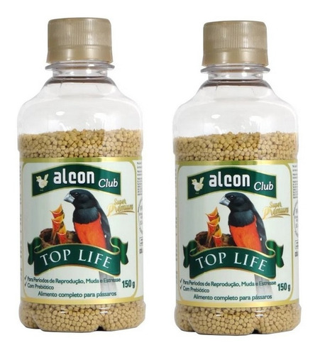 Kit 2 Unidades Alcon Club Ração Top Life Super Premium 150g