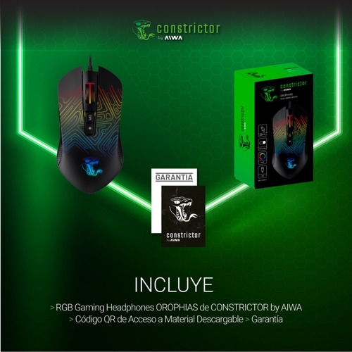 Imagen 6 de 10 de Mouse Gamer Constrictor Rgb 7 Botones 6400 Dpi