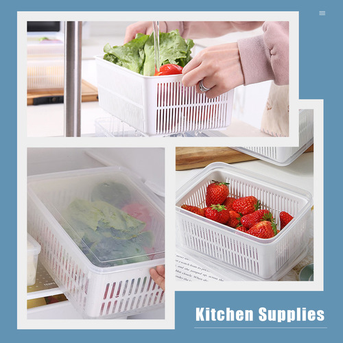 Cesta Escurridora De Cocina Con Soporte Para Lavar Frutas, 1