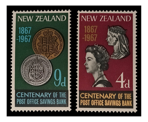 Nueva Zelanda 100 Años Del Banco Postal Nv. Mint Iv. 441/2