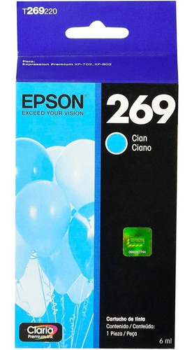 Cartuchos Epson Originales 269 Xp-702 T269220-al Cyan