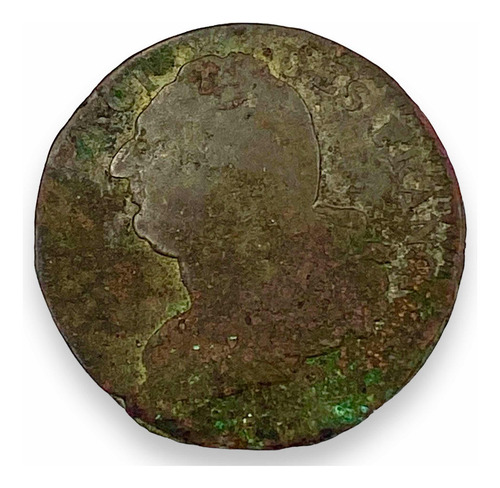 Moneda De Francia De 2 Soles Cobre Rey Luís Xvi Año 1793 (Usado)