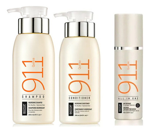 Shampoo + Enjuague + Tratamiento Biotop Hidratacion 911