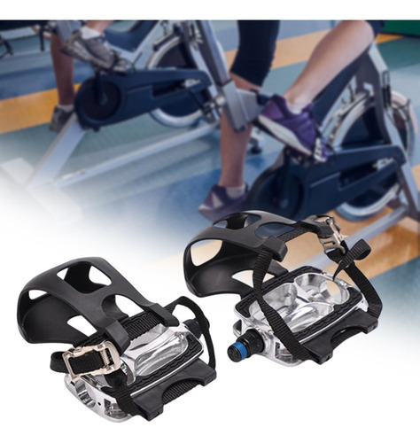 Pedales De Bicicleta De Ejercicio Con Clip Para Los Dedos Y