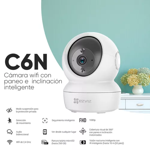 EZVIZ C6N - Cámara wifi con paneo e inclinación inteligente